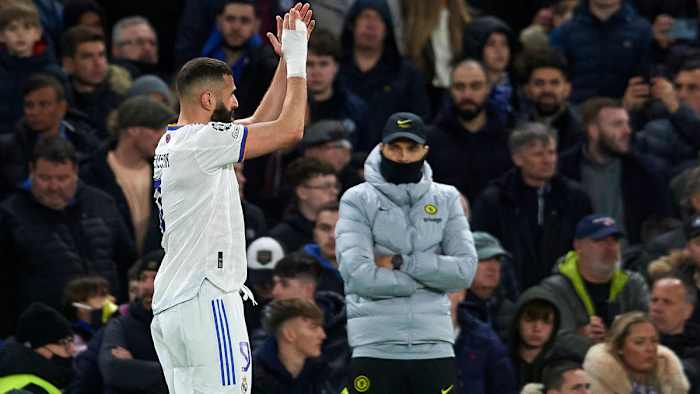 Karim Benzema scored a hat trick vs. Chelsea in the Champions League